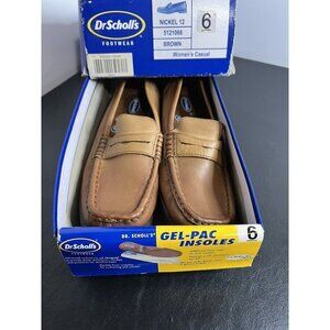 Dr Scholl’s Women Casual Brown Footwear Nickel12 Size 6 Genuine Leather